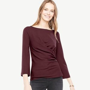 Ann Taylor Draped Sleeve Top